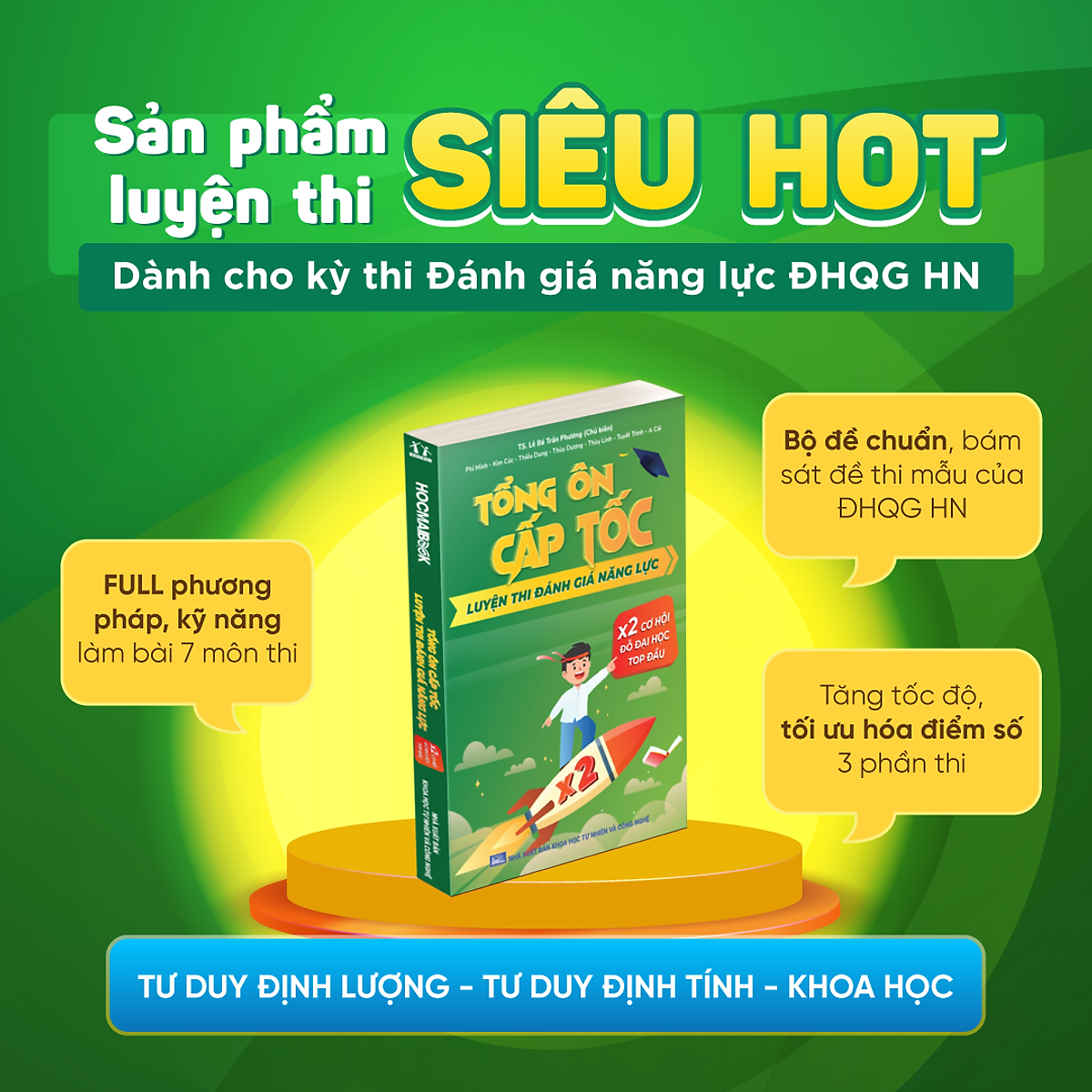 Tổng ôn cấp tốc luyện thi Đánh giá năng lực (Theo cấu trúc đề thi của ĐHQGHN)