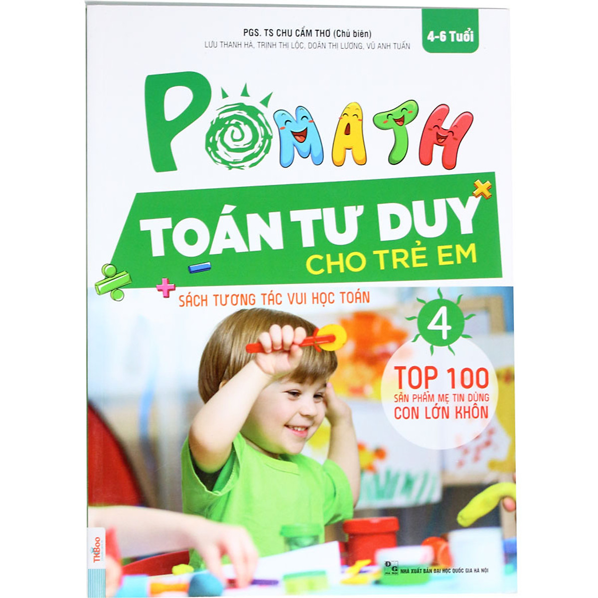 Combo Bộ sách POMath Toán tư duy cho trẻ em 4 đến 6 tuổi, và bộ học liệu đi kèm
