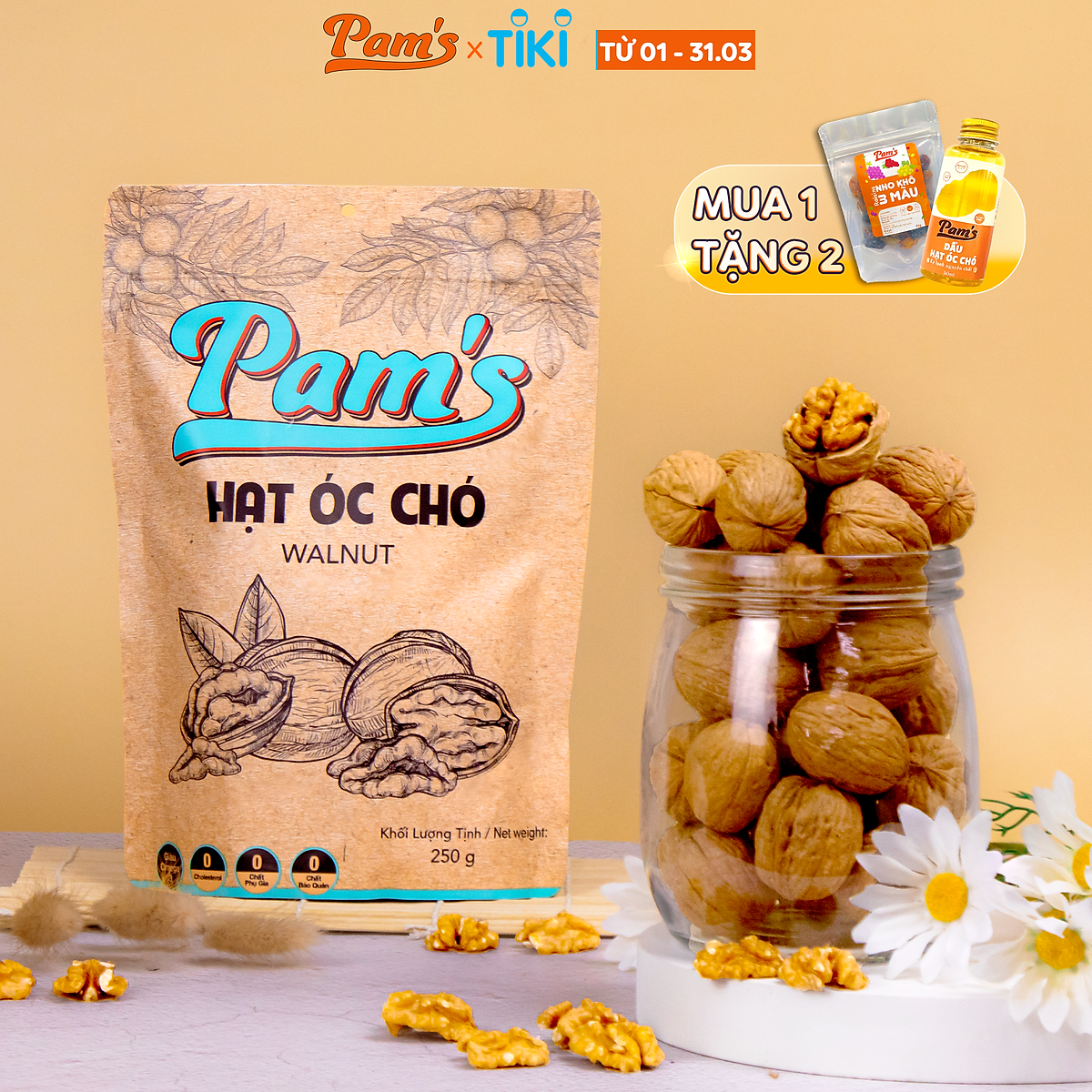 Mua Hạt Óc Chó Chandler Nhập Khẩu Mỹ Pams - Hạt Óc Chó Cao Cấp Dễ Tách, Dinh Dưỡng Mẹ Bầu, Chất Lượng Cao, Giòn Béo, ThơmNgon - 250g tại Pams Hat Mua Hạt Óc Chó Chandler Nhập Khẩu Mỹ Pams - Hạt Óc Chó Cao Cấp Dễ Tách, Dinh Dưỡng Mẹ Bầu, Chất Lượng Cao, Giòn Béo, Thơmngon - 250G Tại Pams Hat