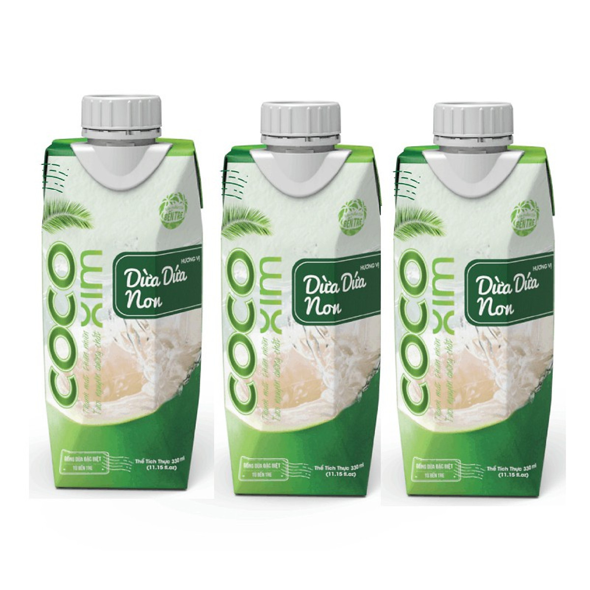 Thùng nước dừa đóng hộp Cocoxim dừa dứa non 330ml (1 thùng 24 hộp)