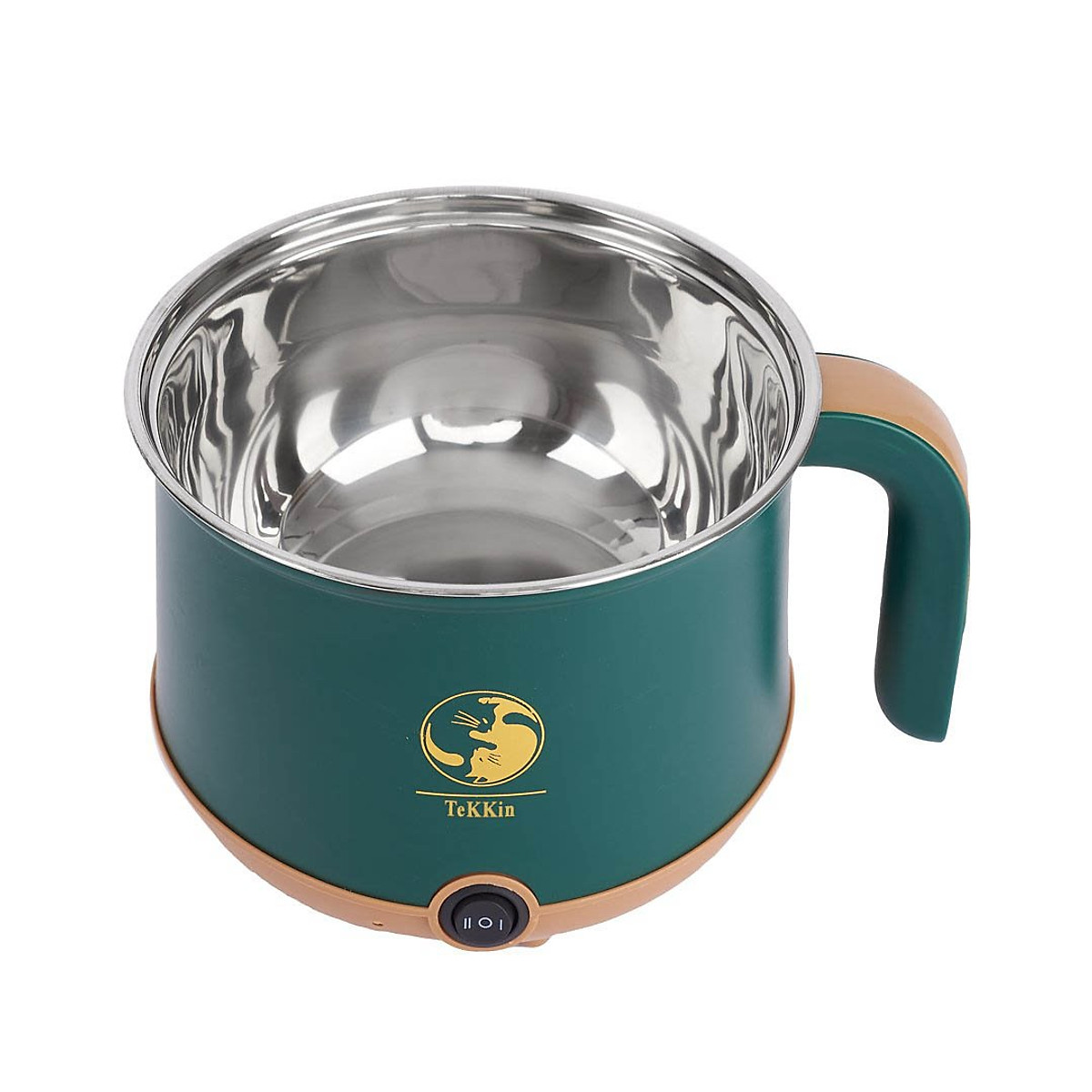 Nồi lẩu điện mini TEKKIN 1.8L 2 tầng đa năng tặng xửng hấp inox - hàng nhập khẩu