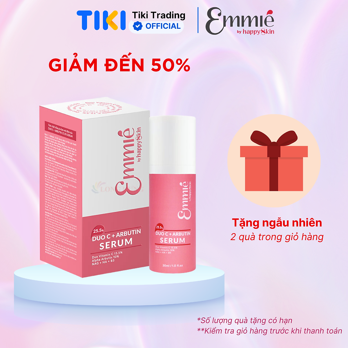 Tinh chất làm mờ đốm nâu, thâm nám Emmié Duo C + Arbutin 25.5% Serum (30ml) - Hàng chính hãng