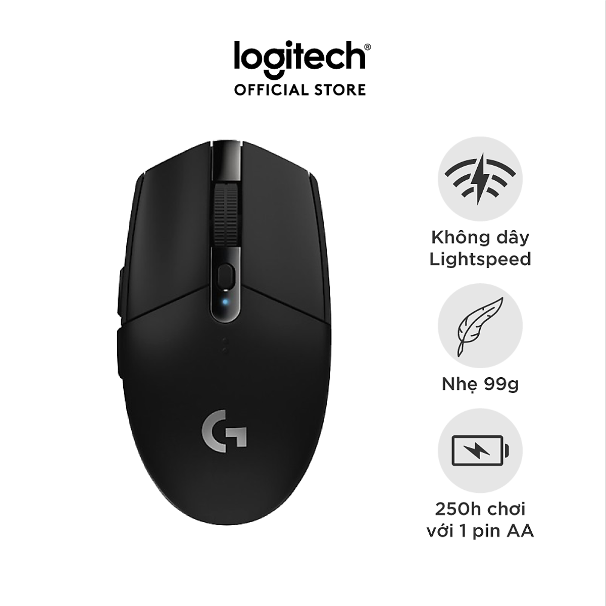Chu t Game Kh ng D y Lightspeed Logitech G304 C m Bi n Hero 12k DPI