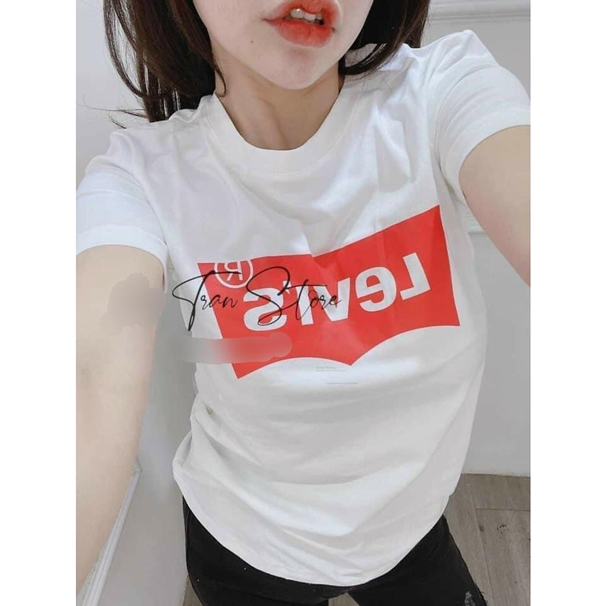 Áo thun áo phông nữ in chữ thun cotton co dãn đơn giản dễ mặc freesize