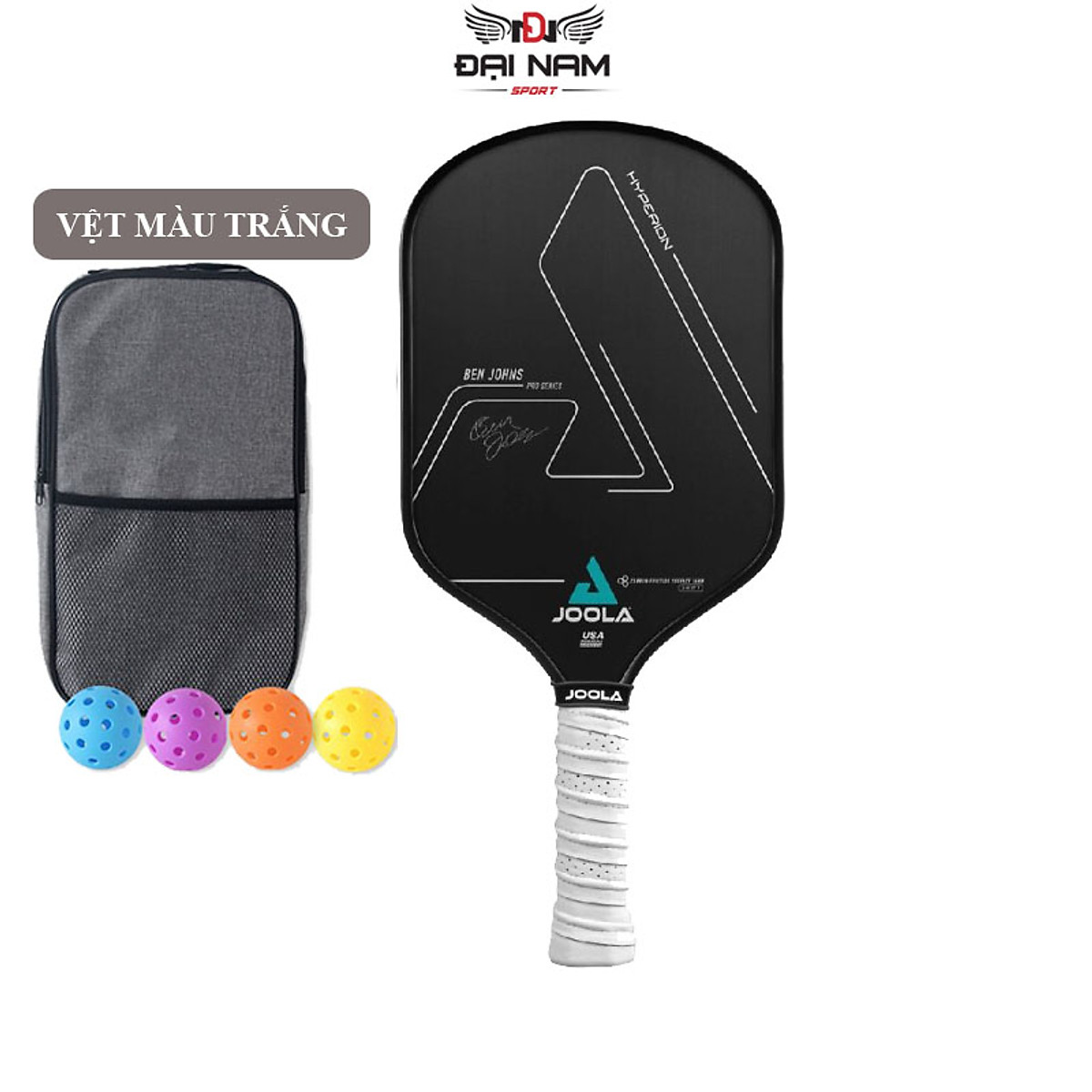 Vợt Pickleball Carbon Mặt Nhám Joola Ben Johns C2 Dày 16mm Cao Cấp ,Siêu Bền,Siêu Nhẹ + Tặng Túi Và 4 Bóng