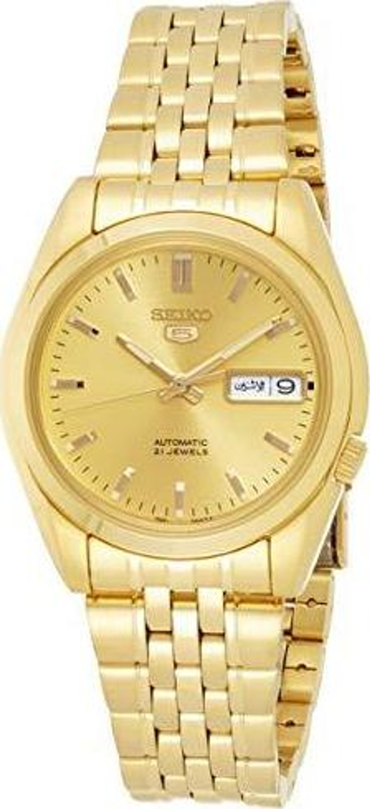 Mua Seiko Men's SNK366K Seiko 5 Automatic Gold Dial Gold-Tone Stainless  Steel Watch