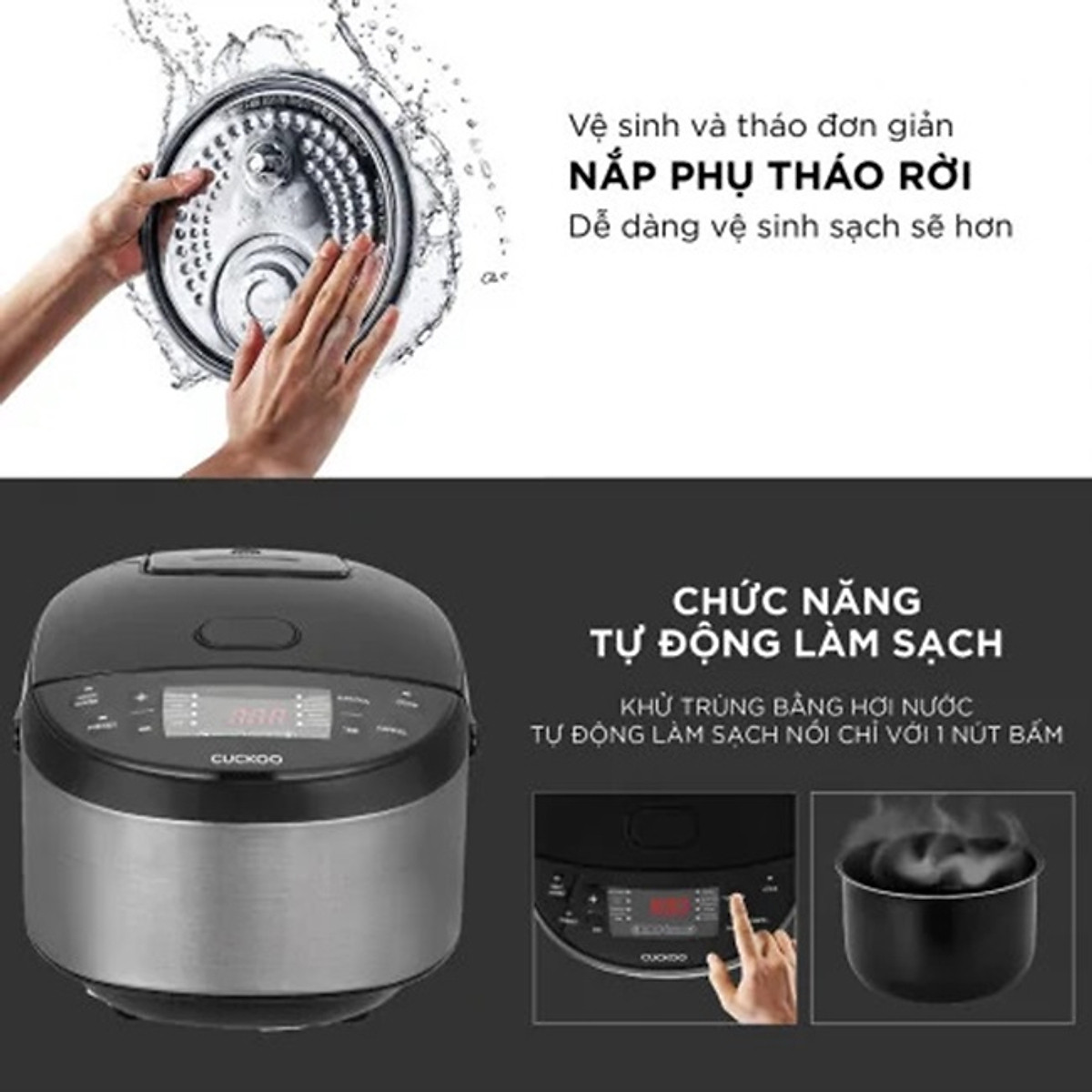 Nồi cơm điện tử Cuckoo 1.08L CR-0680F đa chức năng, thiết kế hiện đại - Bảo hành 2 năm - Hàng chính hãng Cuckoo