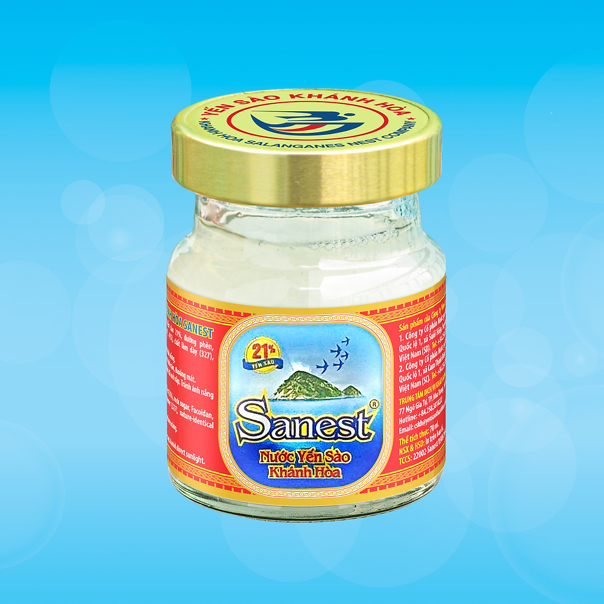 Nước Yến sào Khánh Hòa Sanest đóng lọ 70ml