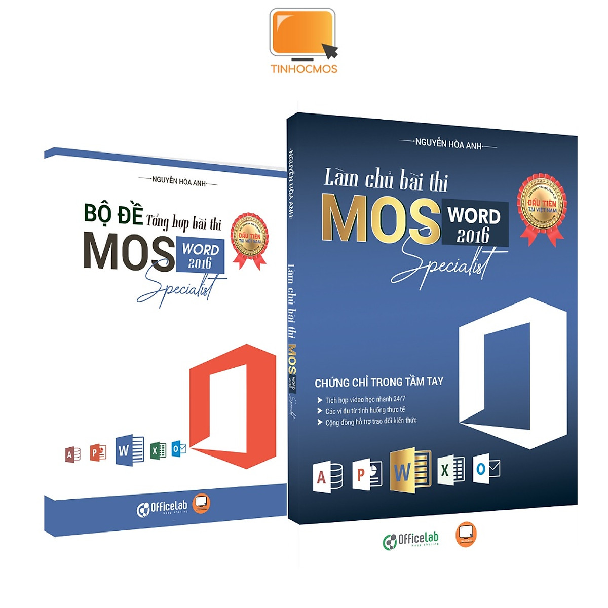 Sách - Combo Sách Ôn Thi 3 Môn MOS Excel, Word, Powerpoint 2016 Specialist, Ứng dụng tin học văn phòng cơ bản - tinhocmos