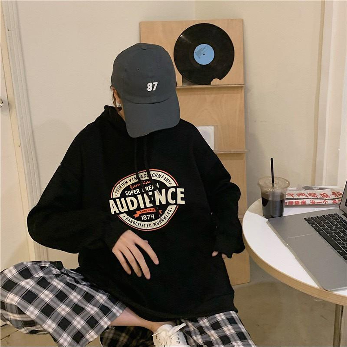 Áo hoodie nữ form rộng nỉ bông có mũ mặc nhà đi học đi chơi thời trang hàn quốc ulzzang hàn quốc