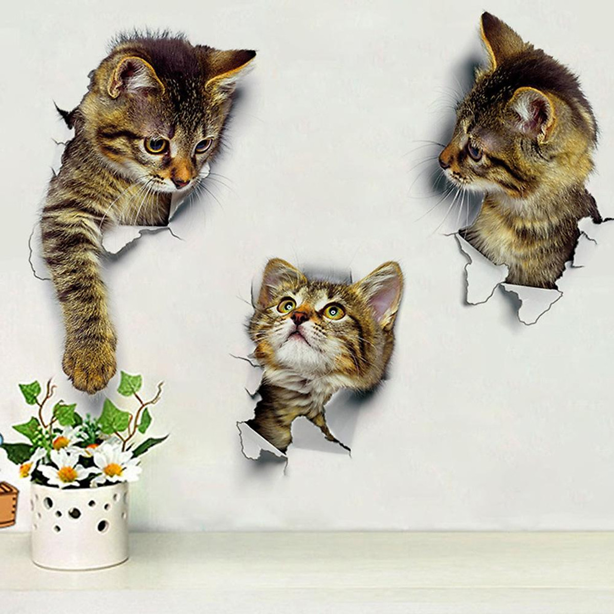 Mua Hole View 3D Cat Wall Sticker Bathroom Toilet Living Room Home Decor Animal Vinyl Decals Poster Mua Hole View 3D Cat Wall Sticker Bathroom Toilet Living Room Home Decor Animal Vinyl Decals Poster