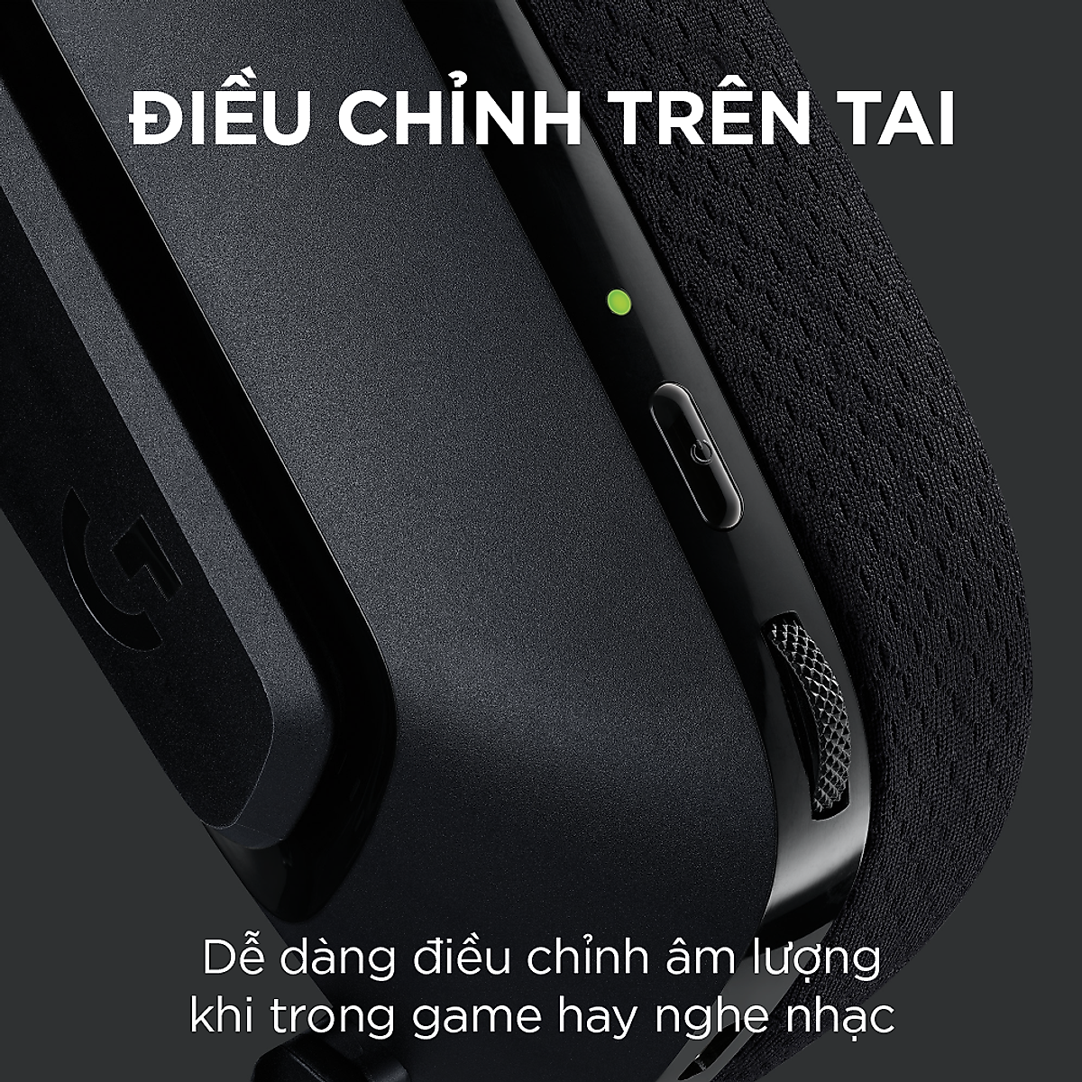 Tai nghe game không dây Lightspeed Logitech G535 - Trọng lượng nhẹ, âm thanh nổi, tương thích PC, PS4, PS5, Mic gấp để tắt tiếng -Hàng chính hãng