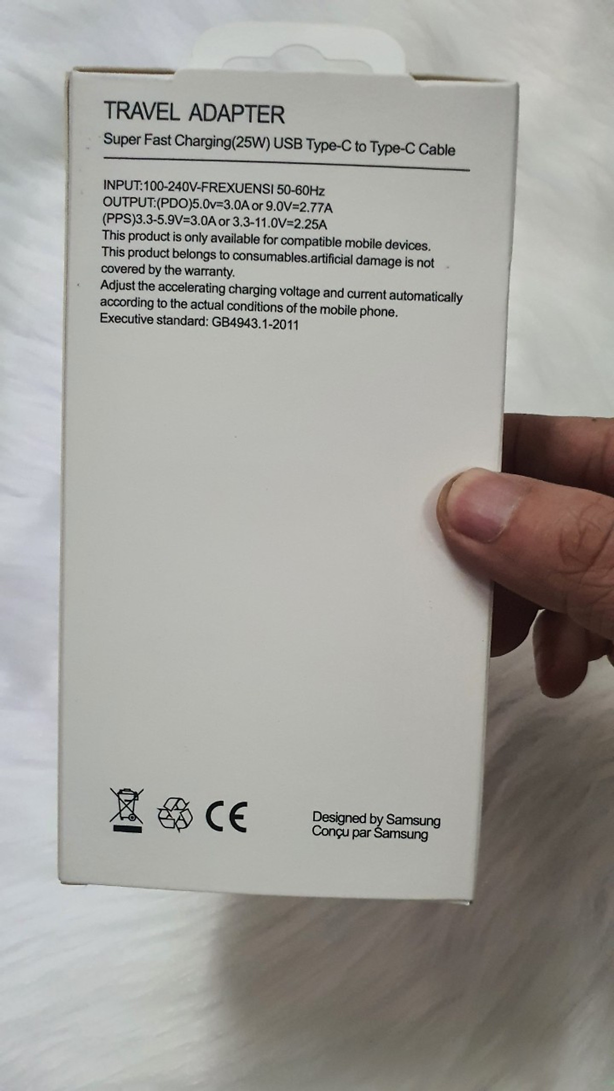 Bộ dây và củ sạc nhanh sam sung 25w type C - Hàng chính hãng
