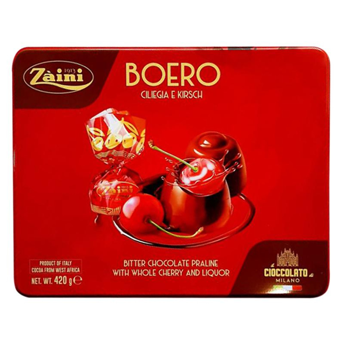 Kẹo Socola Boero Nhân Cherry Hộp 420G - Socola, kẹo, ngũ cốc