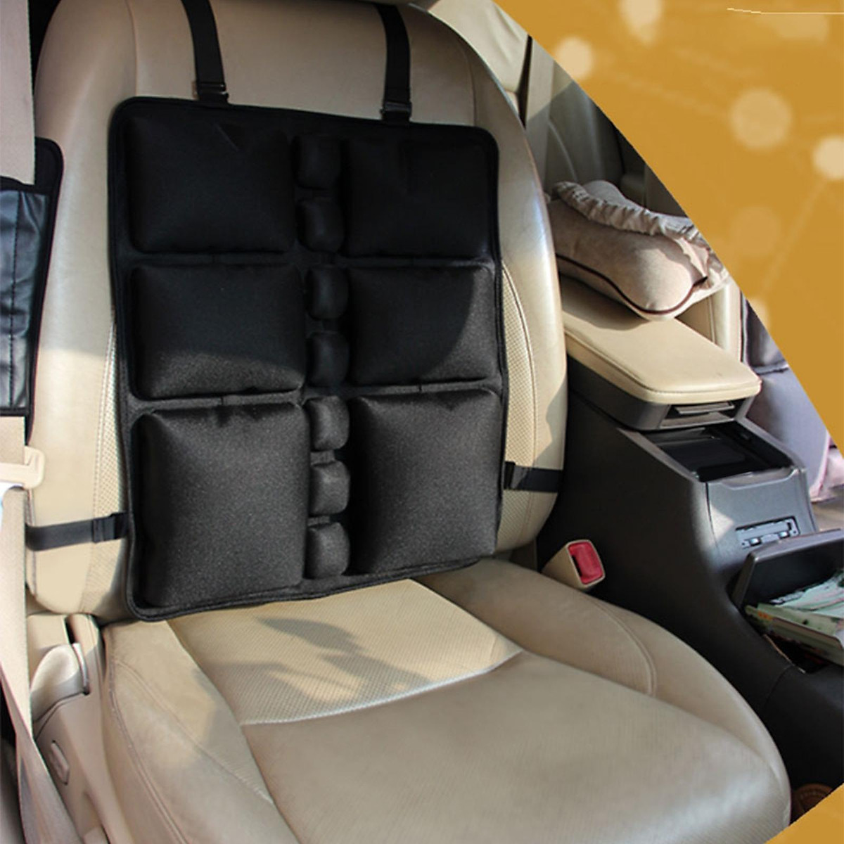 Car Lumbar Support Driver Seat Pillow Backrest Lumbar Waist Cushion  Inflatable Air Cushion Travel Pillow For Airplane Car Office