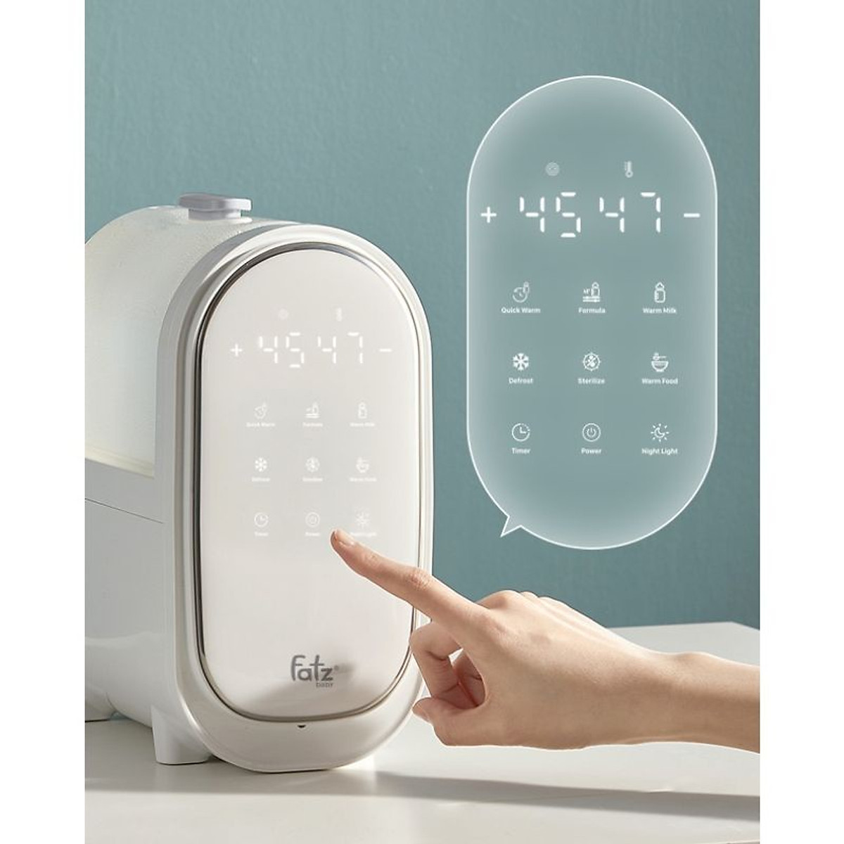 Máy hâm sữa tiệt trùng điện tử 2 bình - Duo 6 - Fatzbaby FB3090CY