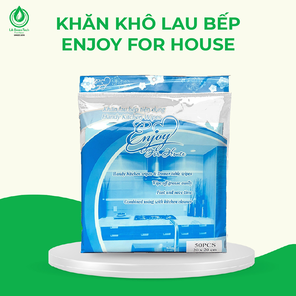 Khăn lau bếp ENJOY for house, vải không dệt, dùng một lần, mềm mịn, dễ ...