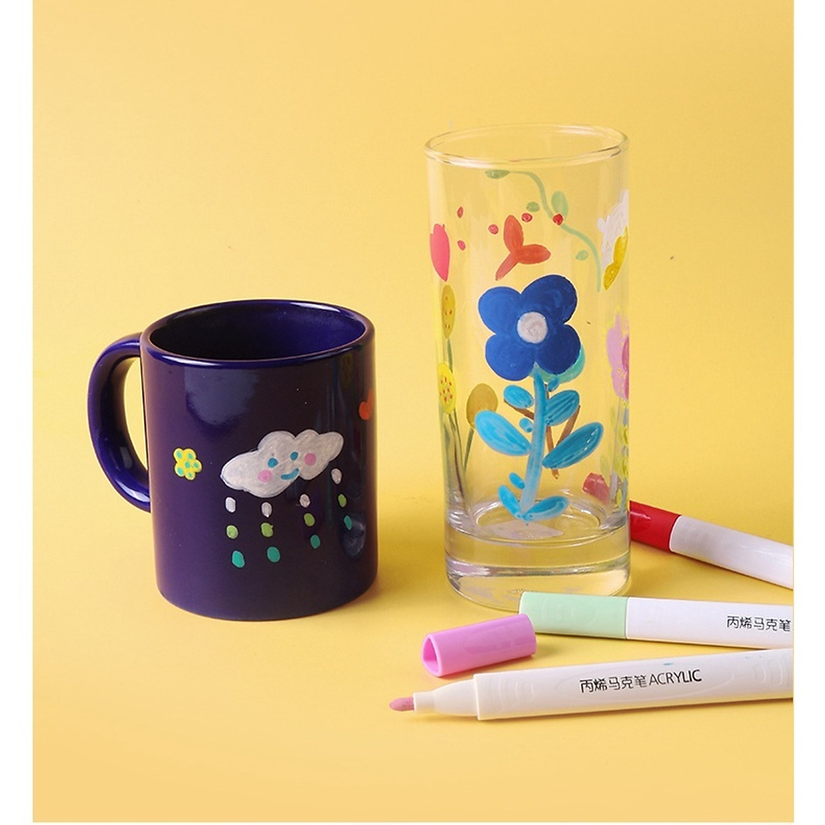 Bút Màu Acrylic Marker Cao Cấp Màu Sắc Tươi Sáng - Bút Lông Màu cho bé