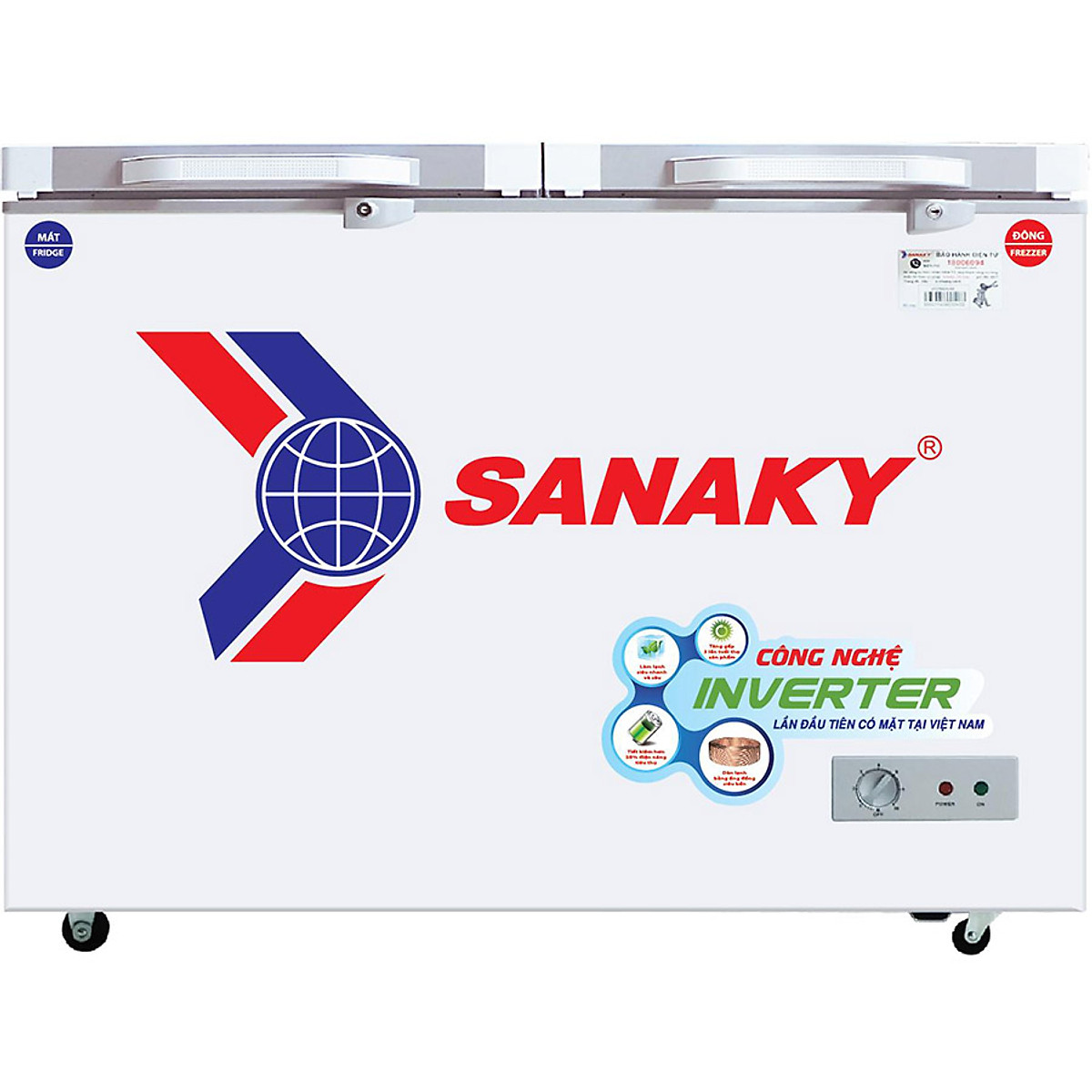 Tủ Đông Kính Cường Lực Inverter Sanaky VH-3699W4K (260L) - Xám - Hàng Chính Hãng - Chỉ Giao tại HCM