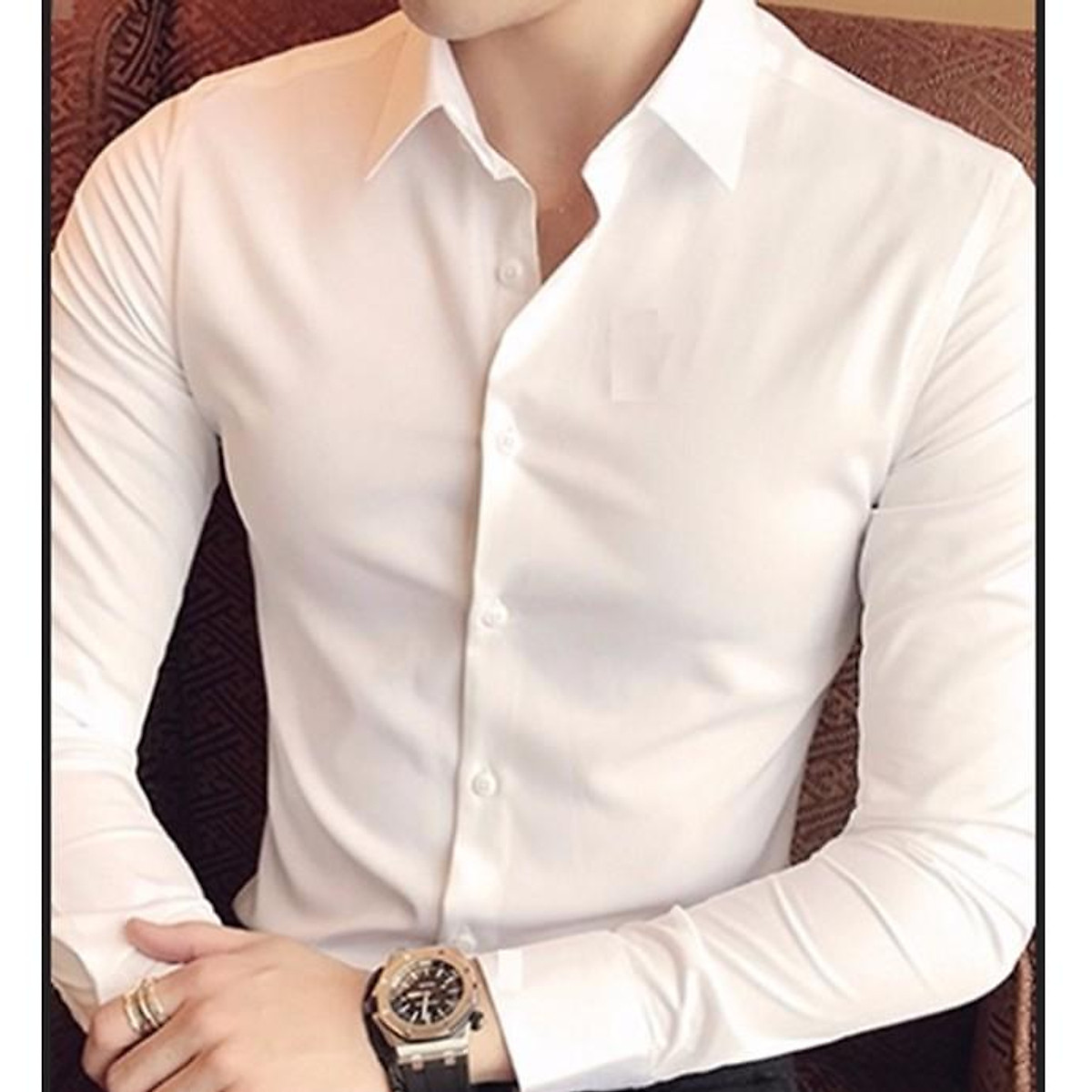 Áo sơ mi nam dài tay vải cotton mềm không nhăn - Áo sơ mi nam tay dài trơn Áo Sơ Mi Nam Dài Tay Vải Cotton Mềm Không Nhăn - Áo Sơ Mi Nam Tay Dài Trơn