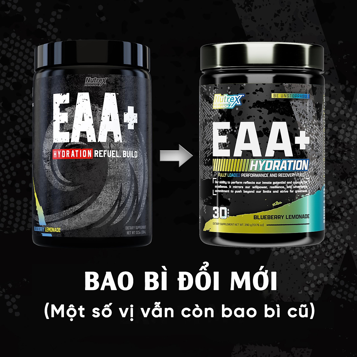 Nutrex EAA+ Hydration, Phục Hồi & Xây Dựng Cơ Bắp, Sức Mạnh, Sức Bền, Bổ Sung 8G Amino Axit Thiết Yếu + BCAA + 1.5G Chất Điện Giải, 30 Lần Dùng