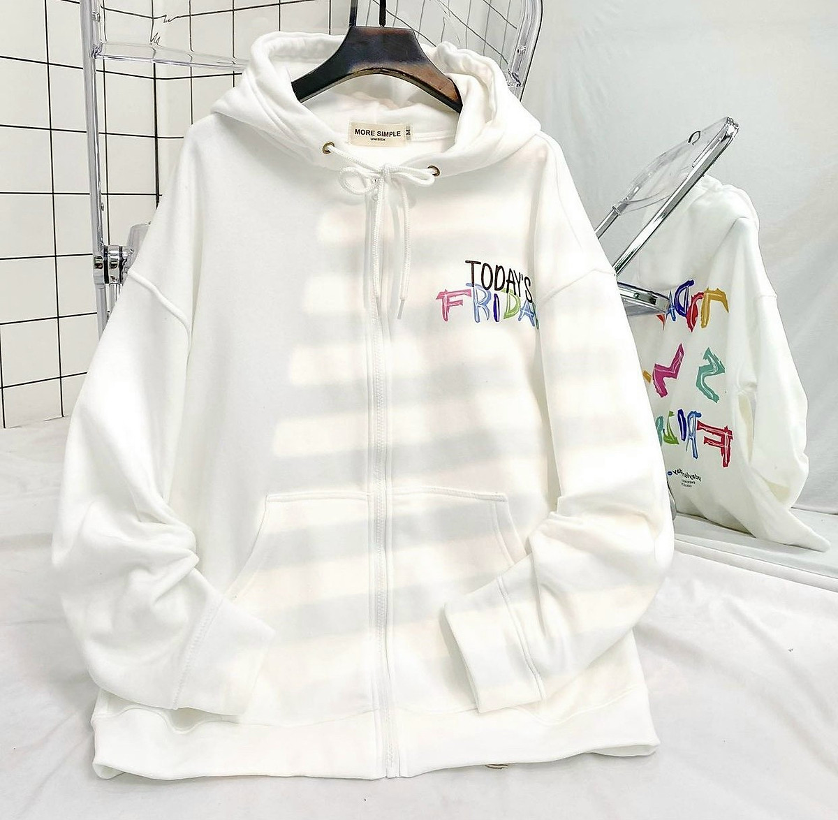 Áo Khoác Hoodie Zip TODAY IS MY FRIDAY Form Rộng Vải Nỉ Bông Tay Dài Phong Cách Ulzzang Nam Nữ Unisex, Áo Khoác Hoodie Zip TODAY IS MY FRIDAY Form Rộng Vải Nỉ Bông Tay Dài Phong Cách Ulzzang Nam Nữ Unisex (Ảnh Thật/ Có Sẵn)