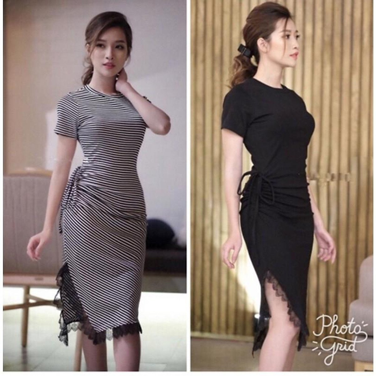 Đầm ôm sát body hiệu phối màu, đầm ôm thiết kế SAVVY