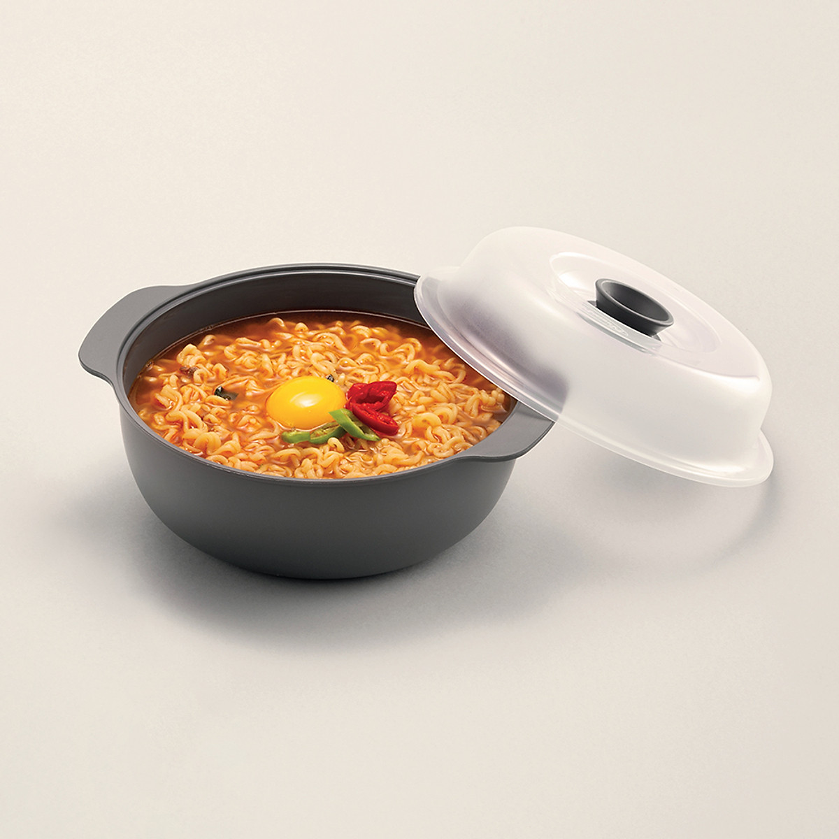 Nồi hấp trong lò vi sóng LocknLock bằng nhựa , 1.2L - màu xám - LMW123
