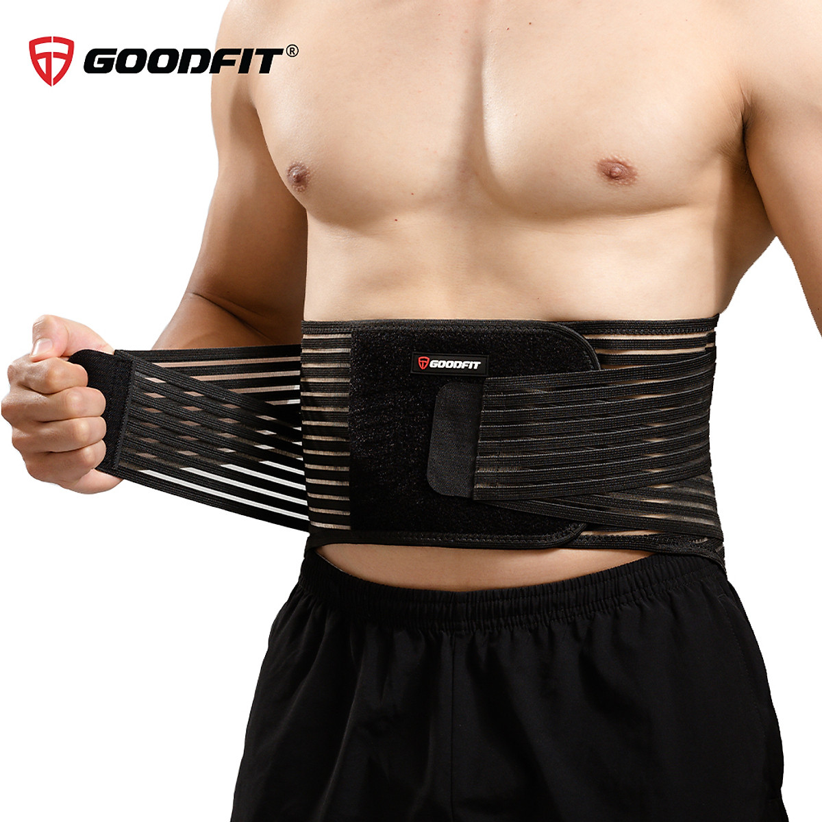Đai lưng cột sống thoáng khí, có thanh nẹp GoodFit GF725WS đai cột sống giảm chấn thương lưng, cột sống