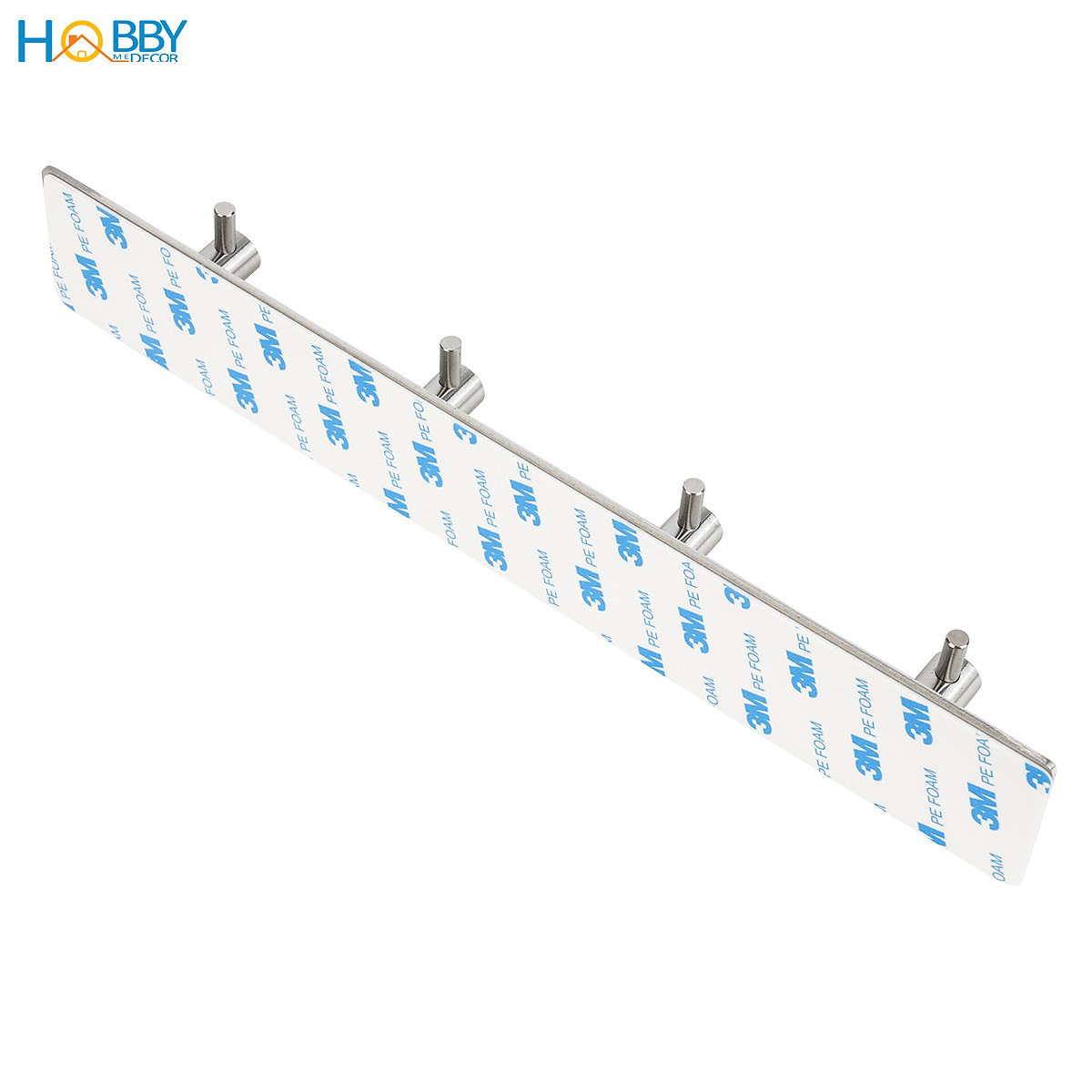 Thanh treo quần áo dán tường 4 chấu inox 304 HOBBY home decor 4TV160