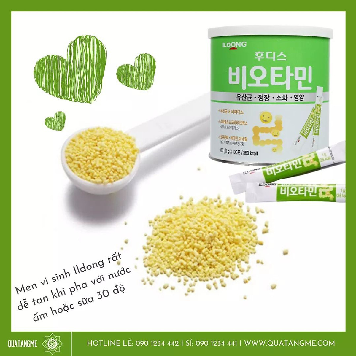Men vi sinh hỗ trợ tiêu hóa Ildong Hàn ngừa rối loạn tiêu hóa, tăng hấp thụ dinh dưỡng và bổ sung vitamin, khoáng chất từ sữa non - QuaTangMe Extaste