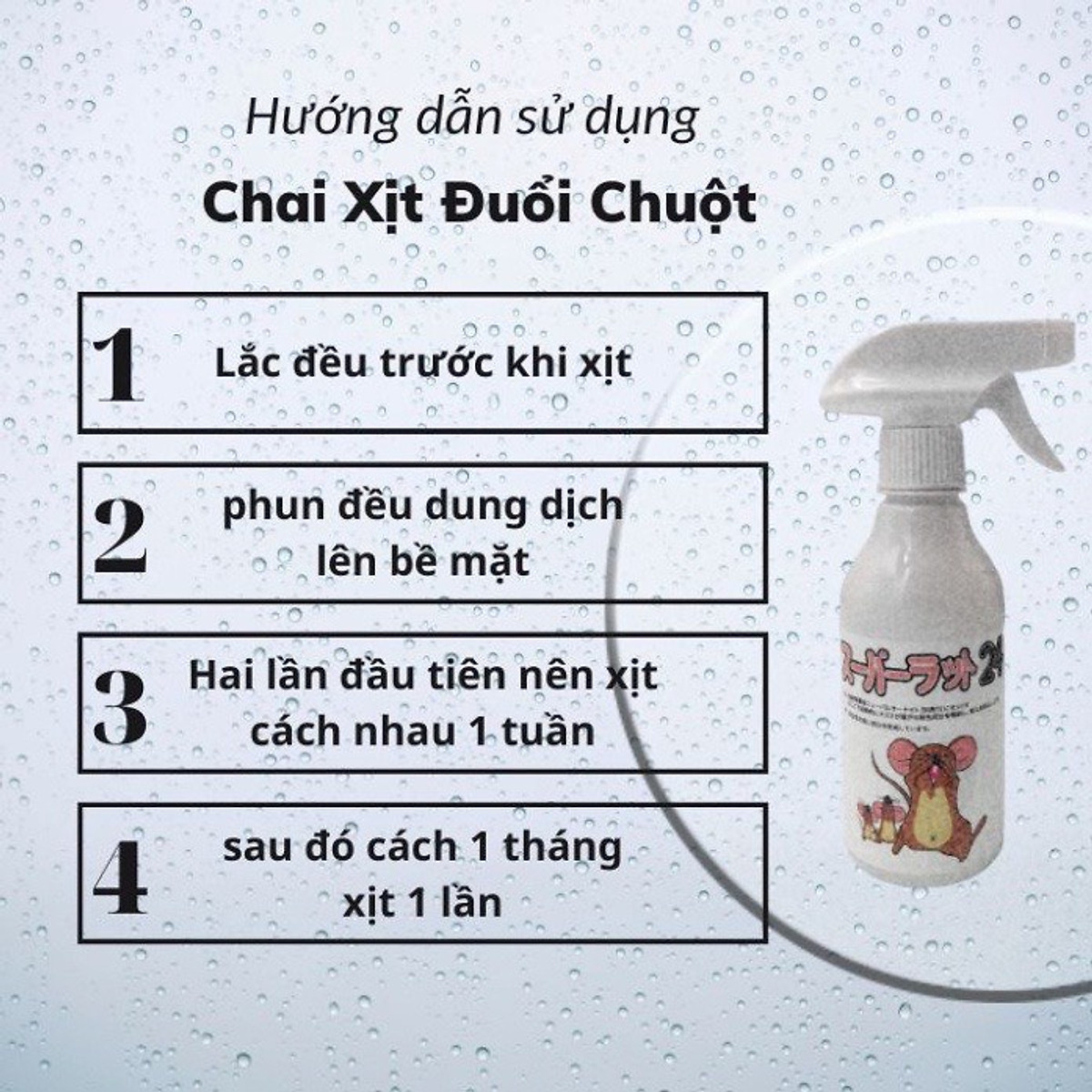 Xịt Đuổi Chuột Samurai Care Cho Xe Ôtô Và Gia Đình Hương Bạc Hà, Xua Đuổi Chuột Hiệu Quả, An Toàn