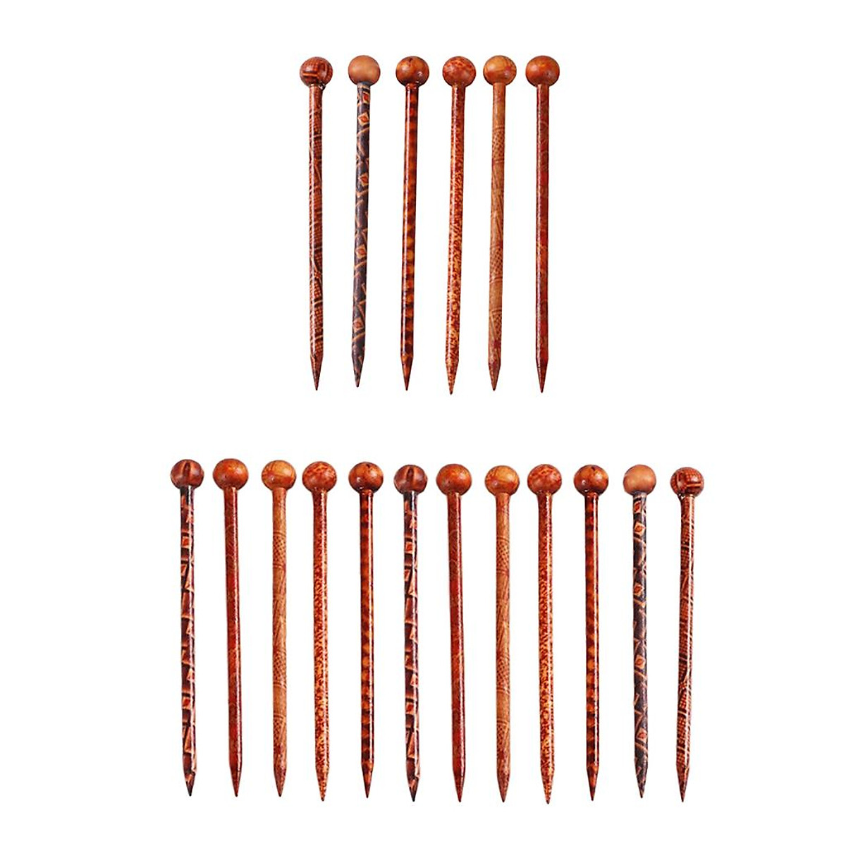 Mua 18x Natural Printed Wooden Hair Pins Stick Women Lady Hair Chopsticks Clips 13cm tại Magideal2 Mua 18x Natural Printed Wooden Hair Pins Stick Women Lady Hair Chopsticks Clips 13cm tại Magideal2