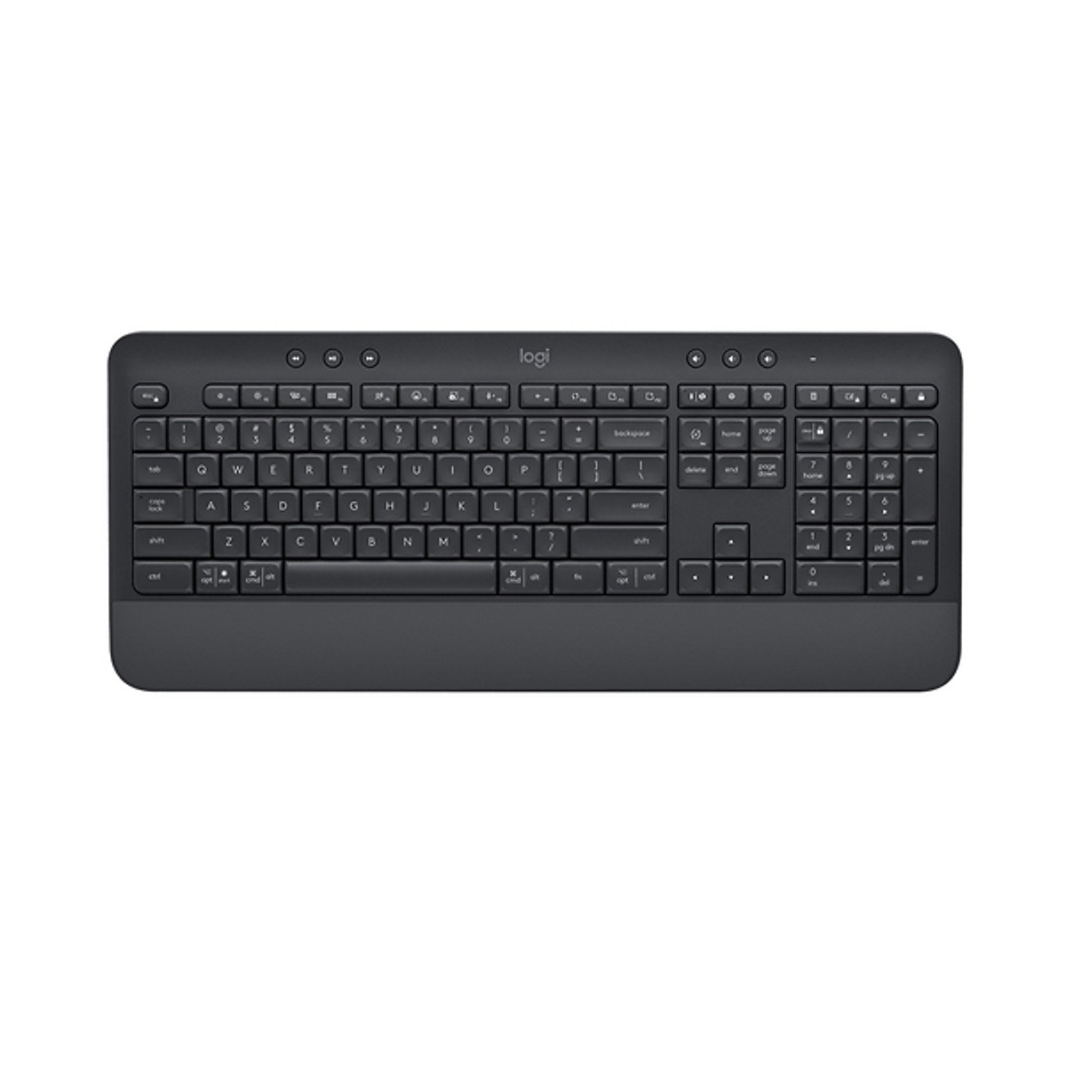 Bàn Phím Không Dây Logitech Signature K650 - Nhỏ gọn, gác tay tích hợp, tương thích Mac , Bluetooth & USB Bolt - Hàng chính hãng