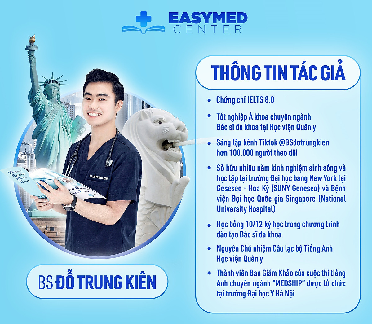 Sách Tiếng Anh Y Khoa dành cho người mới bắt đầu - Tác giả BS. Đỗ Trung Kiên (Tái bản mới nhất 2024)