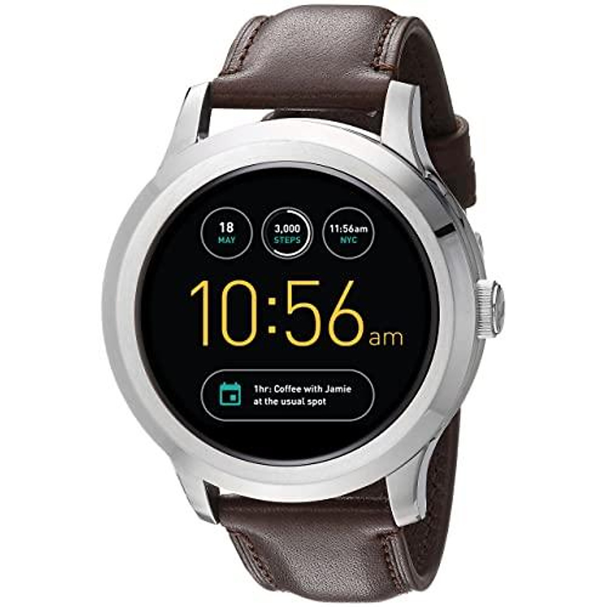 Fossil Q Founder Gen 2 Dark Brown Leather Touchscreen Smartwatch