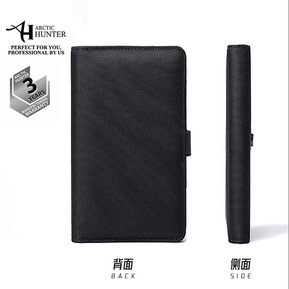 Ví nam cầm tay Arctic Hunter Q00010 dáng dài dập vân có nút bấm