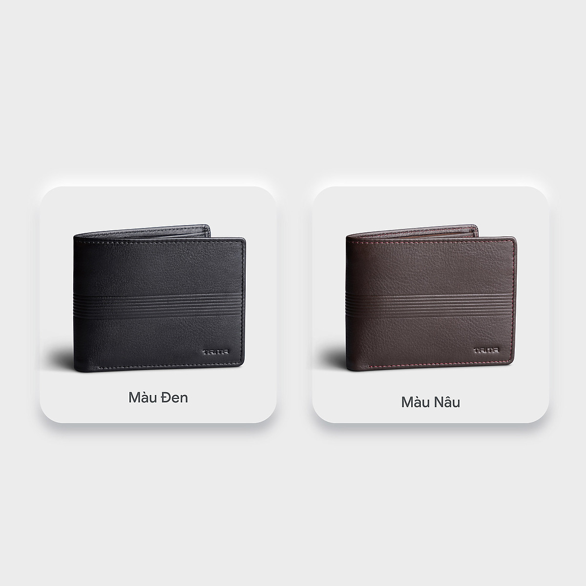 Ví nam da bò thật dáng ngang cao cấp TRITA RVN21