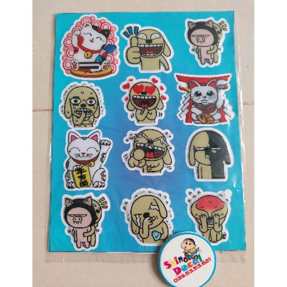Mua Sticker nổi hài hước vui nhộn trọn bộ. tại Shin Decal 1