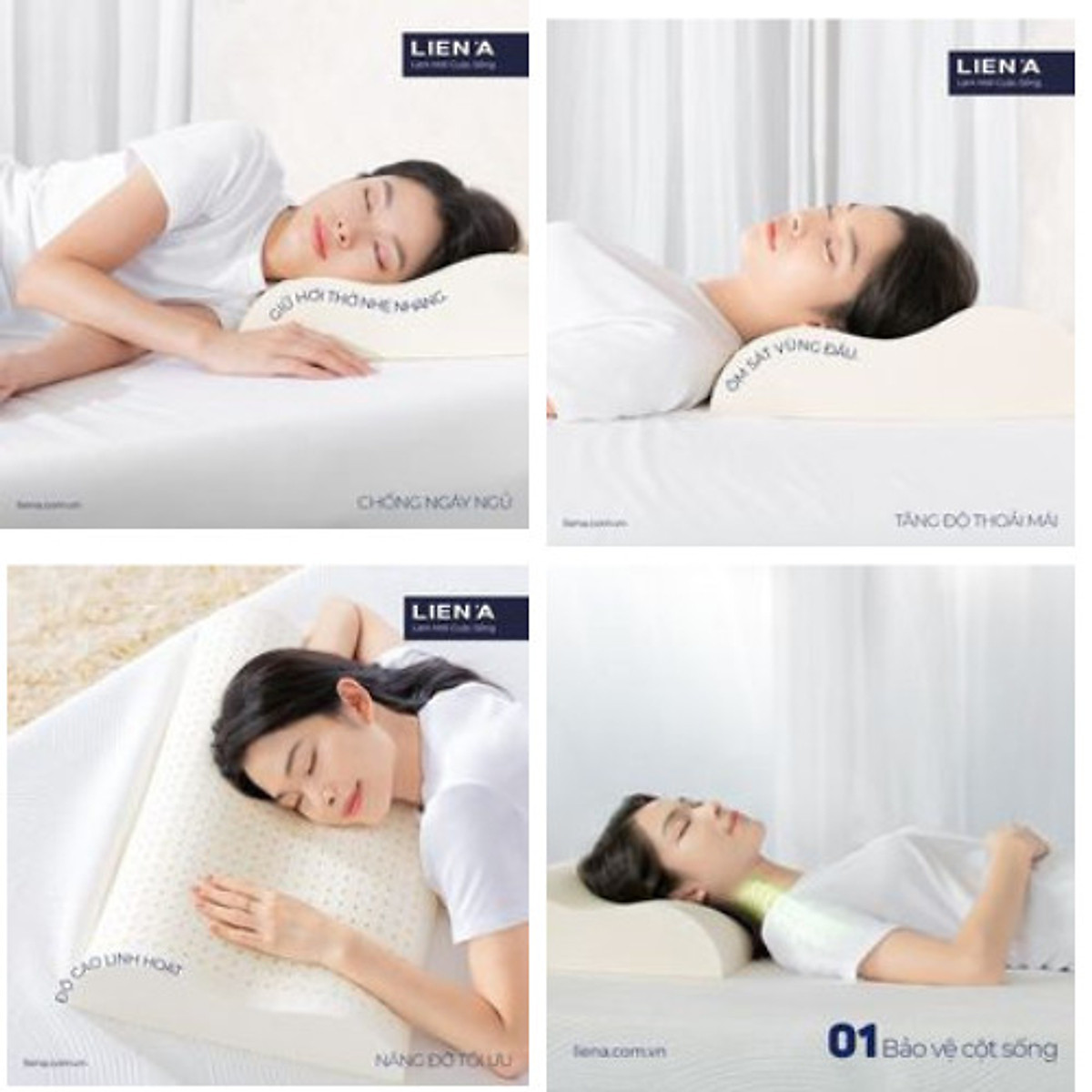 Gối Cao Su Liên Á Contour 2 kích thước
