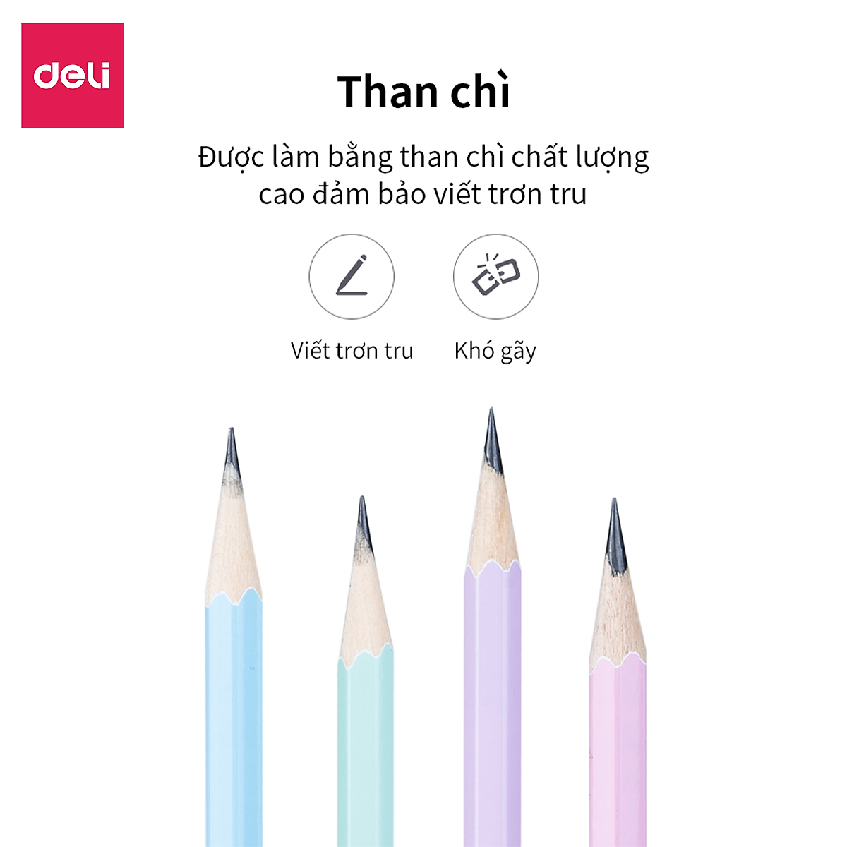 Bút chì lục giác Deli - loại 2B/HB - 30 chiếc/hộp - 58166 / 58167