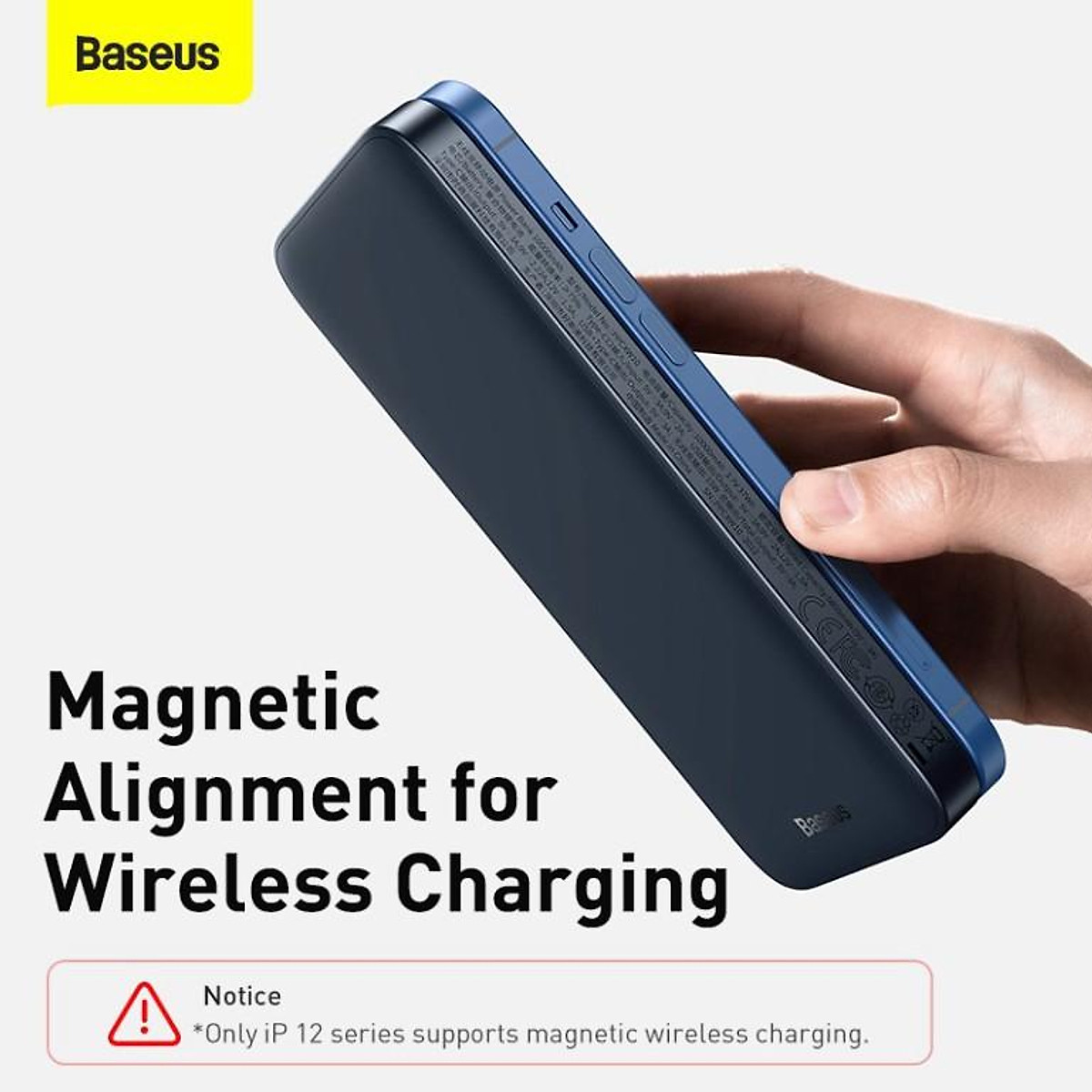 Sạc dự phòng không dây nam châm Baseus PPCXW10 10000mAh Sạc Nhanh 20W Cho Iphone 12- Hàng chính hãng.
