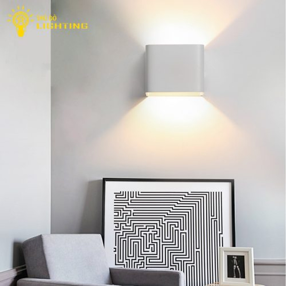 Đèn Tường LED Treo Phòng Khách Phòng Ngủ Cầu Thang Hắt Tường Hình Hộp W6006 Ánh Đèn Tường Led Treo Phòng Khách Phòng Ngủ Cầu Thang Hắt Tường Hình Hộp W6006 Ánh