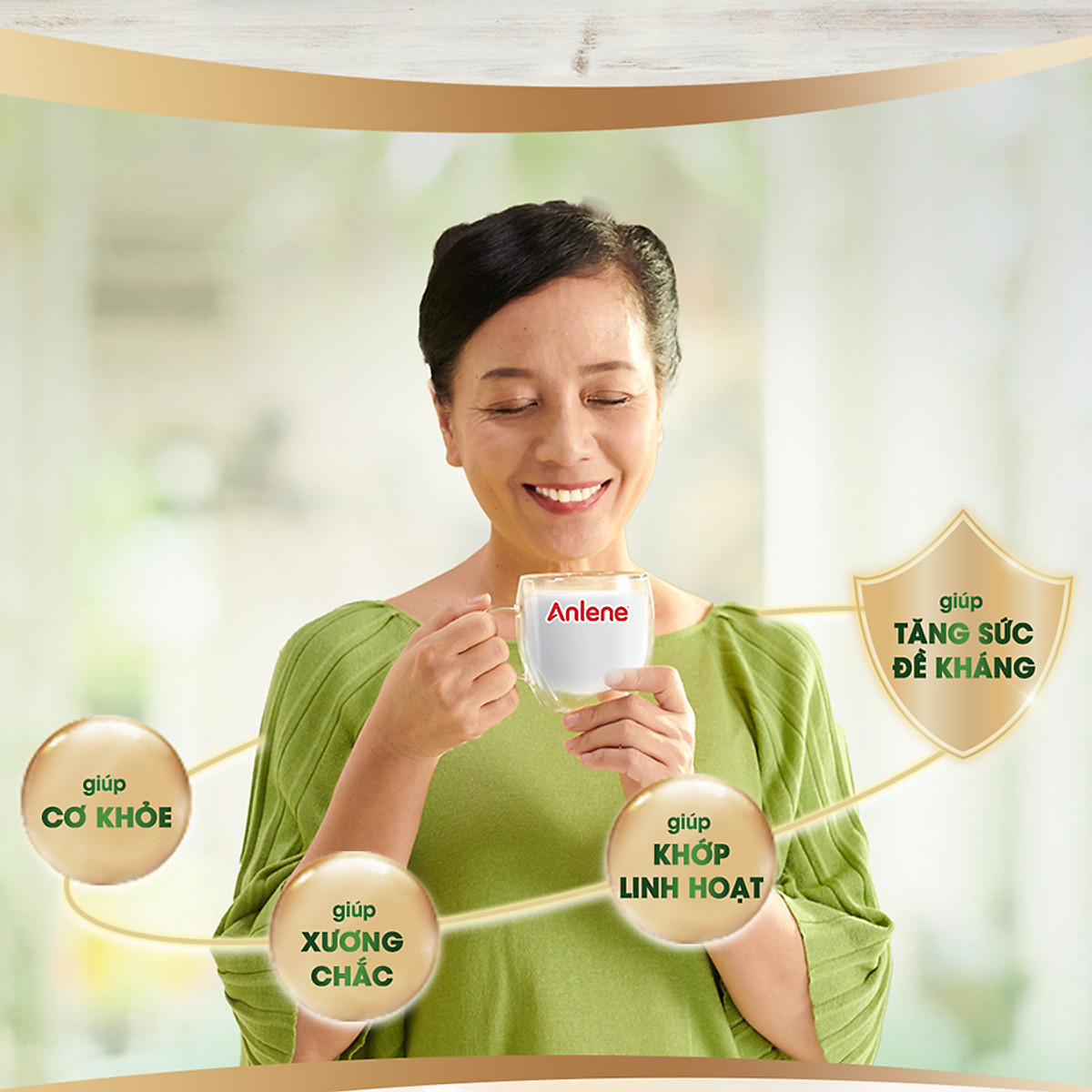 Combo 2 Sữa Bột Anlene Gold 3X Hương Vanilla (Hộp giấy 1200g) - Tặng nồi lẩu inox