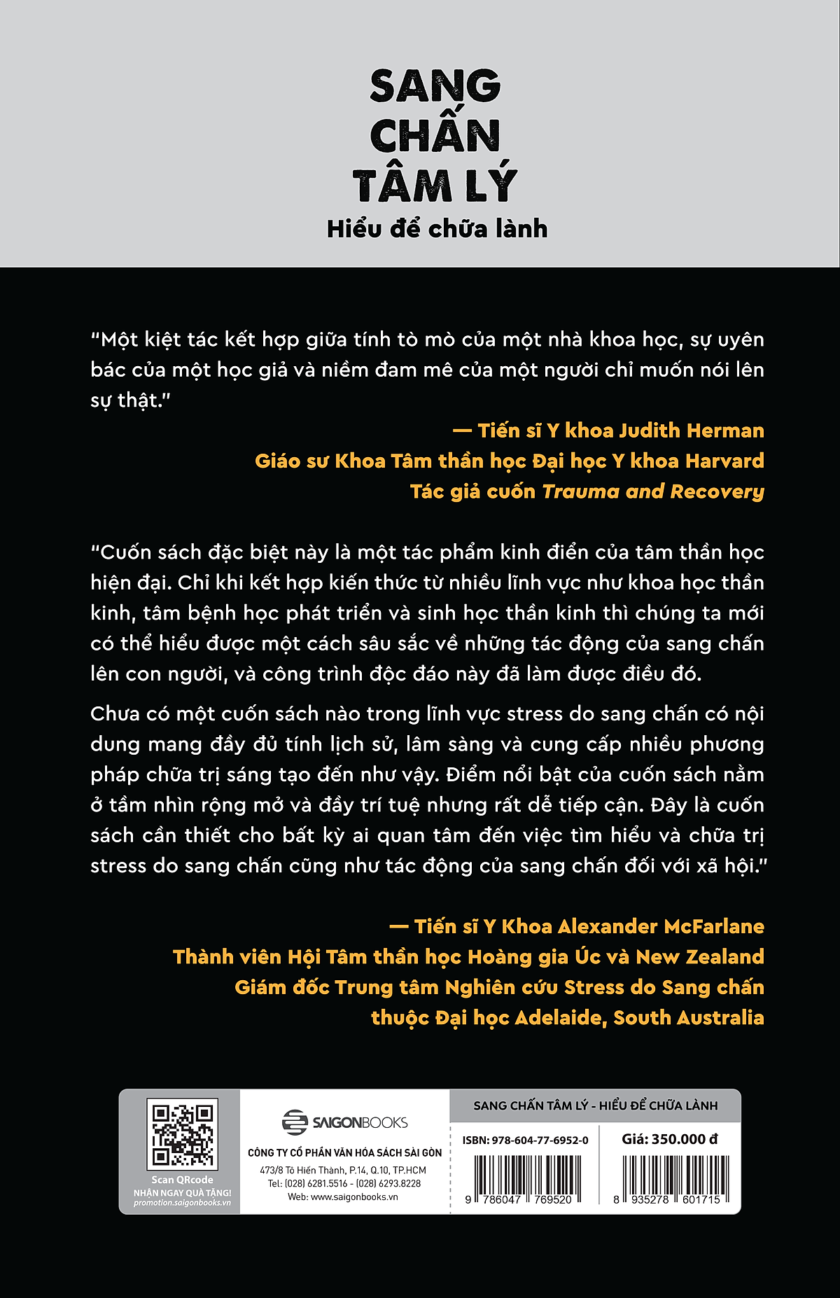 Sang chấn tâm lý - Hiểu để chữa lành (The Body Keeps the Score: Brain, Mind, and Body in the Healing of Trauma) - Tác giả: Bessel Van Der Kolk, M.D