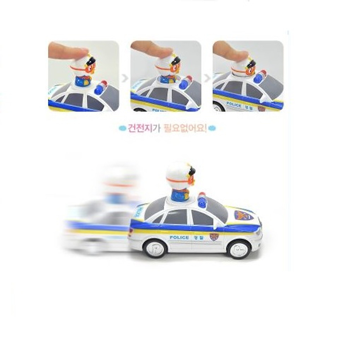 XE CẢNH SÁT PORORO PUSH AND GO POLICE CAR - Xe mô hình