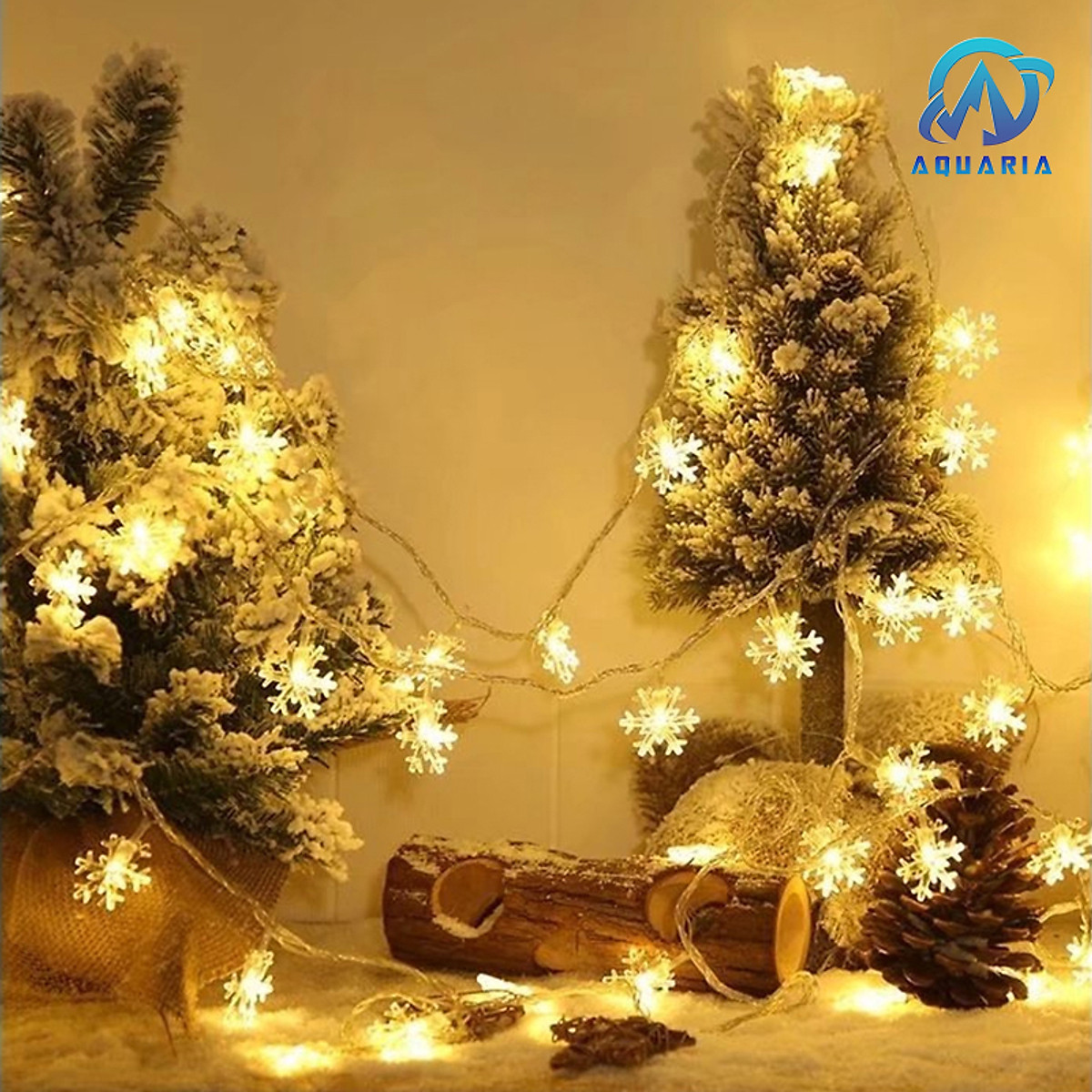 Dây Đèn LED Hoa Tuyết Trang Trí 3m 16 Bông Tuyết - Đèn khác Dây Đèn Led Hoa Tuyết Trang Trí 3M 16 Bông Tuyết - Đèn Khác