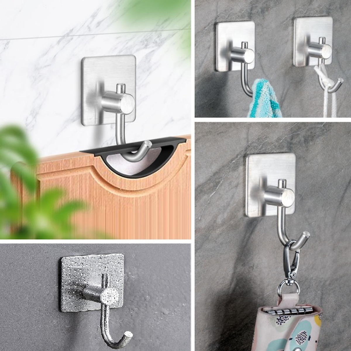 Móc Dán Tường Inox 304 Lưỡi Câu Cao Cấp Chống Gỉ Sét Siêu Bền Siêu Chịu ...