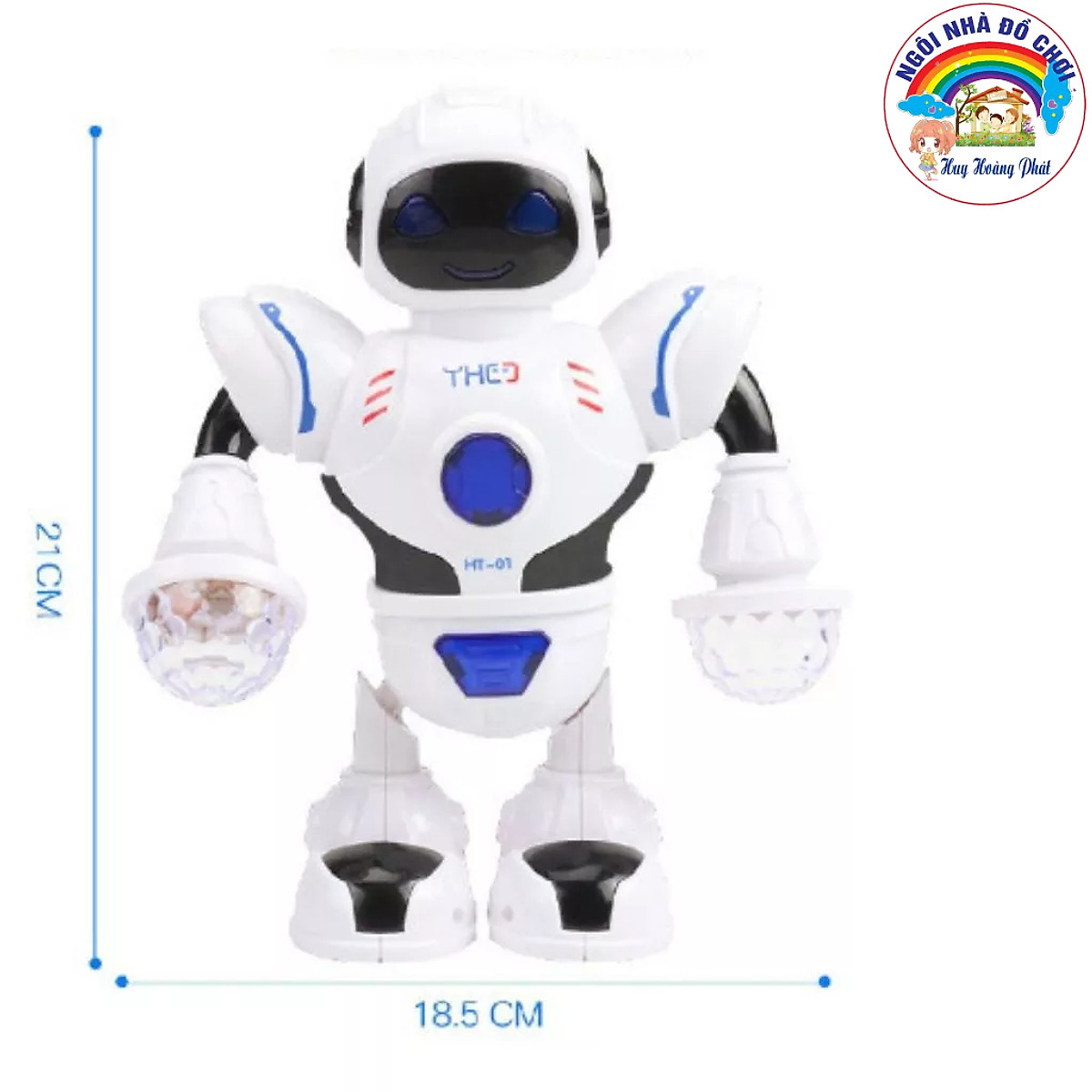 Đồ chơi Robot phi hành gia, có đèn flash phát sáng, phát nhạc, nhảy múa vui nhộn và có thể bước đi