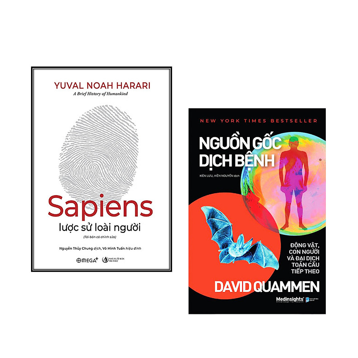 Combo Lược Sử Thế Giới: Sapiens Lược Sử Loài Người (Bìa Cứng) + Nguồn Gốc Dịch Bệnh
